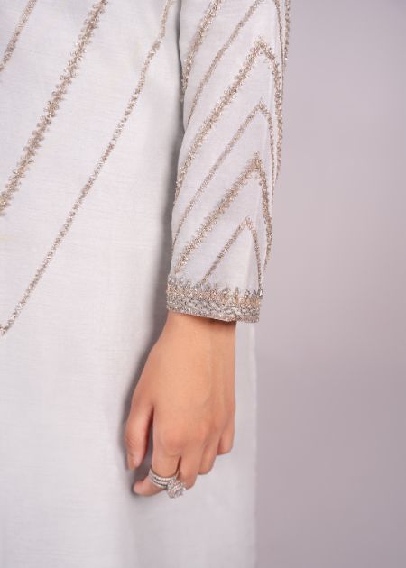 Ash Grey Embroidered