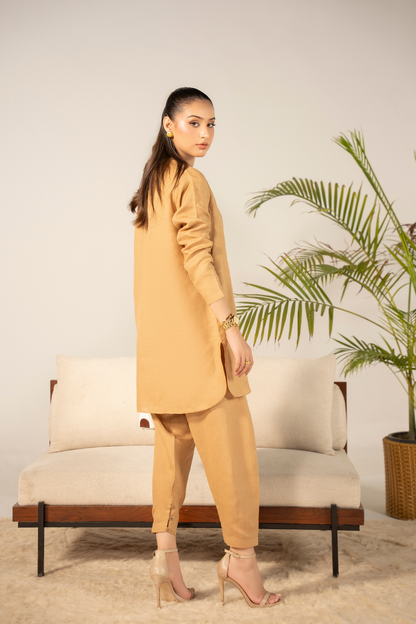 Camel Kurta Shalwar Co-ord