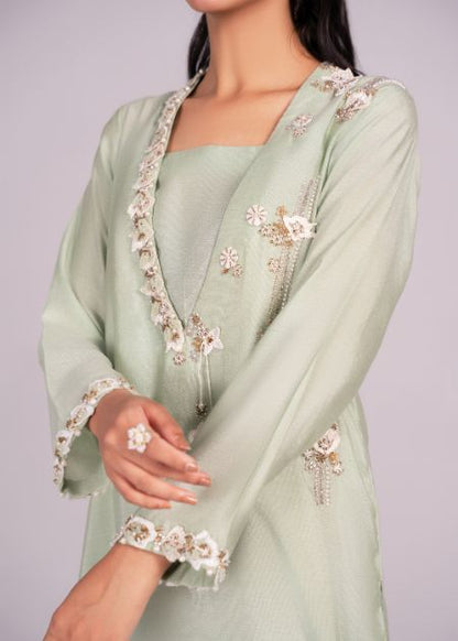 Mint Green Embroidered